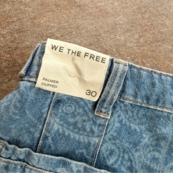 We The Free Palmer Denim Cuffed Relax Fit Shorts NWT Size 30 - Picture 6 of 7